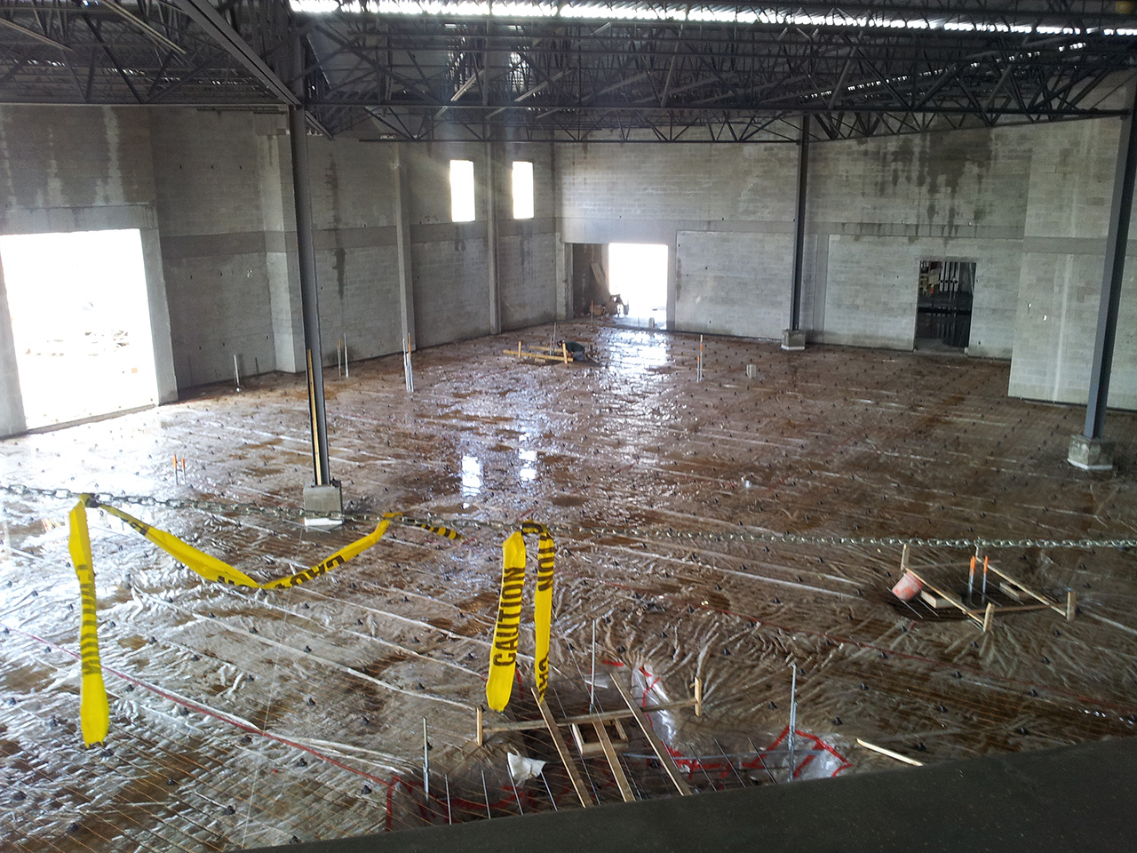 Harley Davidson showroom slab prep